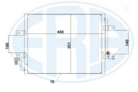 Kondensor, klimatanläggning, fiat siena, strada pick-up, 51722816