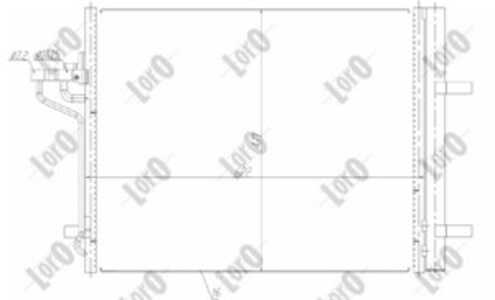 Kondensor, klimatanläggning, ford, 1785765, 1886885, 1934882, 2013474, DV6119710BB, DV6119710BC, DV6119710BD, DV6119710BE