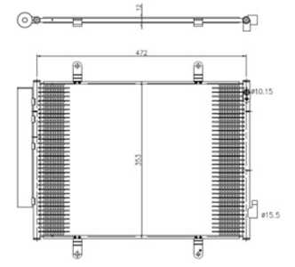 Kondensor, klimatanläggning, suzuki celerio, 9531084M00