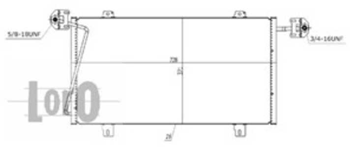 Kondensor, klimatanläggning, opel,renault, 4500909, 77 01 044 407, 9161209