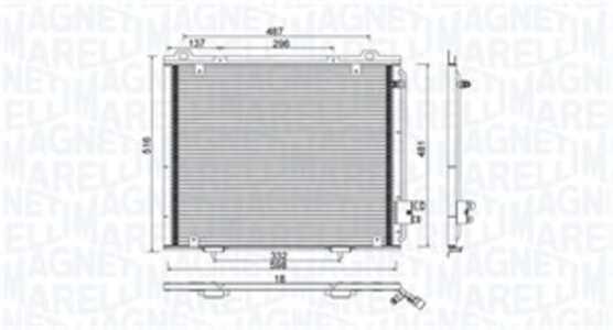 Kondensor, klimatanläggning, mercedes-benz e-klass [w210], e-klass t-model [s210], A2108300270, A2108300570