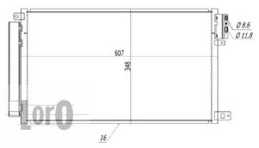 Kondensor, klimatanläggning, alfa romeo,fiat,opel, 1850227, 50512105, 95510683