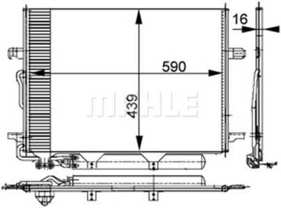 Kondensor, klimatanläggning, mercedes-benz cls [c219], e-klass [w211], e-klass flak/chassi [vf211], e-klass t-model [s211], min