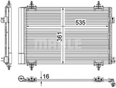 Kondensor, klimatanläggning, citroën,ds,peugeot, 6455HJ, 96.825.316.80