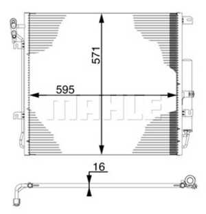 Kondensor, klimatanläggning, land rover discovery iii, JRB500030, LR018404