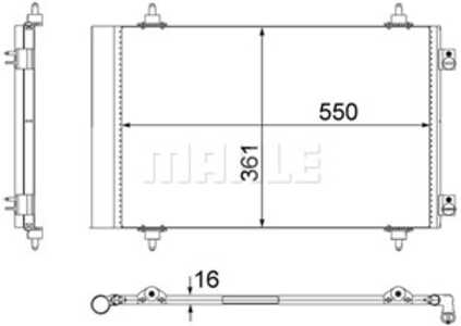 Kondensor, klimatanläggning, citroën,fiat,lancia,peugeot,toyota, 0001499040080, 1400836980, 1440143080, 1499040080, 6455EN, 645