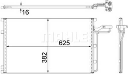 Kondensor, klimatanläggning, volvo c30, c70 cabriolet ii, s40 ii, v50, 00000000031418515, 30647931, 30661957, 31332302, 3135600