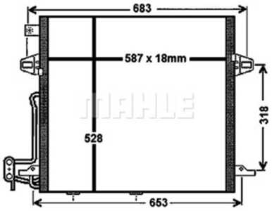 Kondensor, klimatanläggning, mercedes-benz g-klass [w461], gl-klass [x164], m-klass [w164], r-klass [w251, v251], 2515000054, A