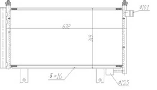 Kondensor, klimatanläggning, fiat sedici, suzuki sx4, 71750369, 9531055L00