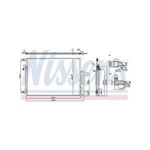 Kondensor, klimatanläggning, jeep compass, 00K68247214AA, 68247214AA, K68247214AA