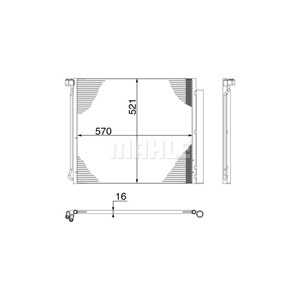 Kondensor, klimatanläggning, bmw x5 [e70, f15, f85, g05, f95], x6 [e71, e72, f16, f86, g06, f96], 64509166098, 64509239944, 9 1