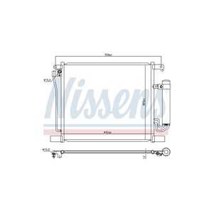 Kondensor, klimatanläggning, nissan pulsar halvkombi, 921003ZU0A, 921003ZU0B