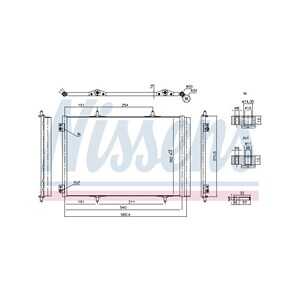 Kondensor, klimatanläggning, citroën,opel,peugeot, 3556291, 6445HF, 9800953180, 9808989880, 9828083680