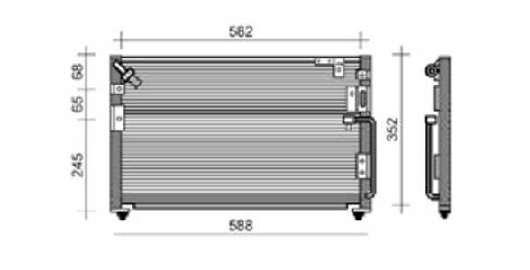 Kondensor, klimatanläggning, hyundai galloper ii, HR780-051