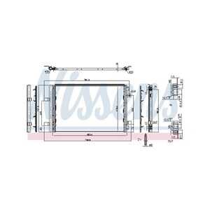 Kondensor, klimatanläggning, ds ds 4 ii, ds 7 crossback, ds 9, peugeot 308 ii, 508 ii, 508 sw ii, 9813978580, 9830694080