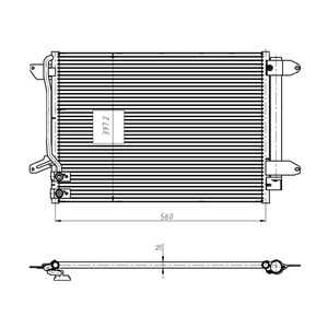 Kondensor, klimatanläggning, vw beetle, beetle cabriolet, jetta iv, 5C0820411K