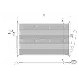 Kondensor, klimatanläggning, isuzu d-max ii, d-max flak/chassi ii, 8980526342, 8980526343, 98052634