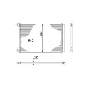 Kondensor, klimatanläggning, mercedes-benz, 0995000454, 0995001354, 0995001854, 0995002154, A 099 500 04 54, A 099 500 13 54, A