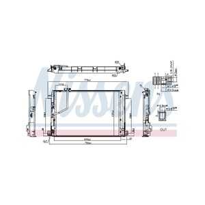 Kondensor, klimatanläggning, mercedes-benz slc [r172], slk [r172], 0995001254, A0995001254