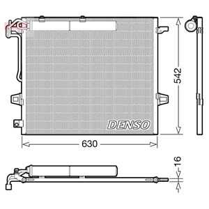 Kondensor, klimatanläggning, mercedes-benz gl-klass [x164], m-klass [w164], r-klass [w251, v251], 2515000054, A2515000054