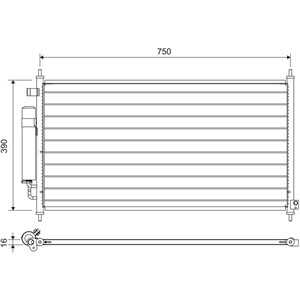 Kondensor, klimatanläggning, honda fr-v, 80110SJF003, 80110-SJF-003