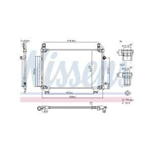 Kondensor, klimatanläggning, toyota yaris, yaris skåp/halvkombi, 884600D400, 884600D510