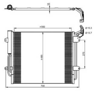 Kondensor, klimatanläggning, seat alhambra, vw sharan, sharan van, 03G 121 113, 050 121 113 C, 06B 121 113 A, 7N0820411A, 7N082