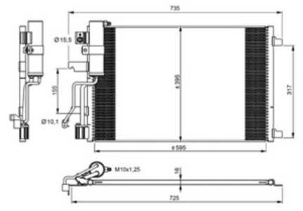 Kondensor, klimatanläggning, nissan qashqai / qashqai +2 i, qashqai / qashqai +2 van i, 1133915, 5020531, 5020650, 89FX-18045-H