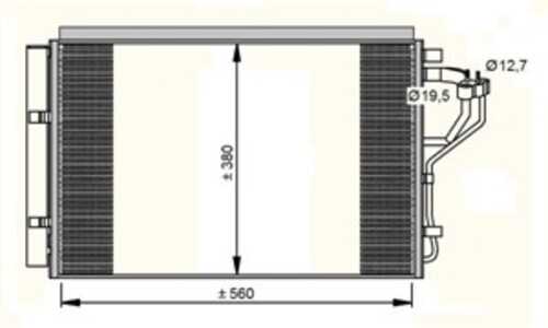 Kondensor, klimatanläggning, hyundai,kia, 81.96210.0557, 8129459, 85.43722.0009, 976063X000, 97606A6000, 97606A6001, 97606A6100