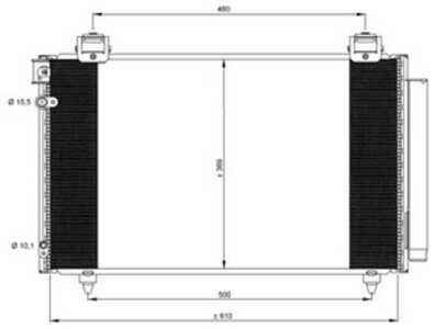 Kondensor, klimatanläggning, toyota avensis, avensis kombi, avensis sedan, 0 9382 4580, 009382 4580, 0504043716, 09382 4580, 42