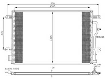 Kondensor, klimatanläggning, audi a4 b6, a4 b6 avant, a4 b6 cabriolet, a6 c5, a6 c5 avant, 81.46610.6708, 81.46611.6067, 8E0260