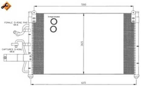 Kondensor, klimatanläggning, daewoo leganza, 96207354, 96211815, 96394346, 96484258