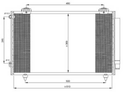 Kondensor, klimatanläggning, toyota corolla, corolla kombi, corolla sedan, corolla verso, 8845002150, 8845013030, 8845013031, 8