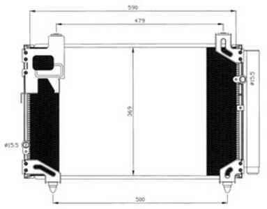 Kondensor, klimatanläggning, toyota avensis, avensis kombi, avensis sedan, corolla verso, 1300A074, 1300A102, 51.06500.6554, 51