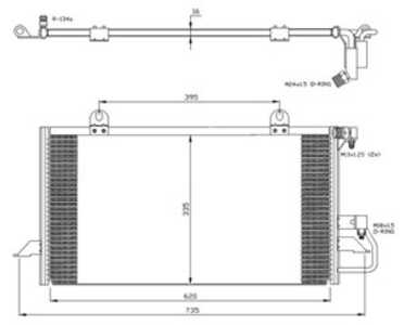 Kondensor, klimatanläggning, audi 80 b4 avant, 80 b4 sedan, cabriolet b3, 0 9840 8510, 0 9846 1191, 009840 8510, 009846 1191, 0