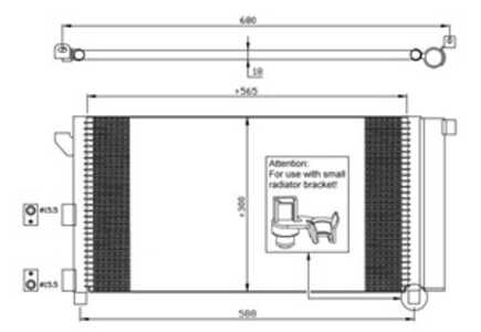 Kondensor, klimatanläggning, fiat panda, panda skåp/halvkombi, 46798100, 51767143