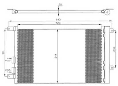 Kondensor, klimatanläggning, alfa romeo 147, 156, 156 sportwagon, gt, 60668109, 60679629