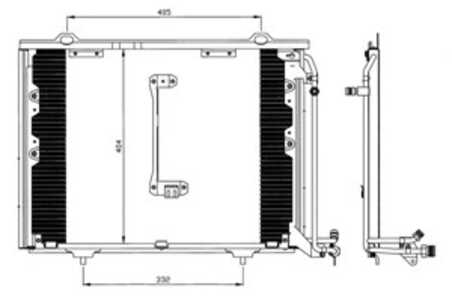 Kondensor, klimatanläggning, mercedes-benz c-klass [w202], c-klass t-model [s202], clk [c208], clk cabriolet [a208], e-klass [w