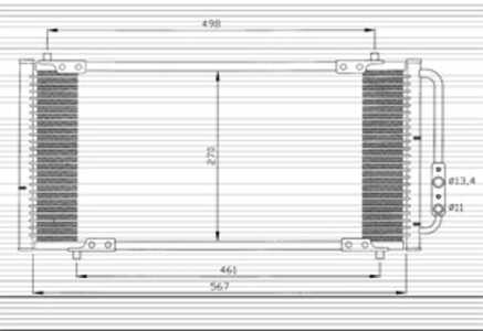 Kondensor, klimatanläggning, mg mg tf, mgf, 19200-P5T-G00, 19200-P5T-G01, 50703309, 50703703, 50703745, 50703893, 81.15403.6015