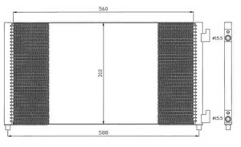 Kondensor, klimatanläggning, fiat punto, punto cabriolet, punto skåp/halvkombi, 46745054, 46788049