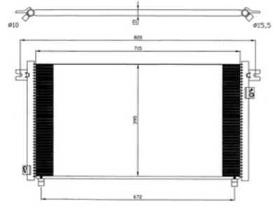 Kondensor, klimatanläggning, nissan patrol gr wagon v, 92110VB000, 92110VB010