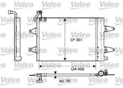 Kondensor, klimatanläggning, seat,skoda,vw, 5Z0820411, 5Z0820411C, 5Z0820411D, 5Z0820411E, 6Q0820411, 6Q0820411A, 6Q0820411B, 6