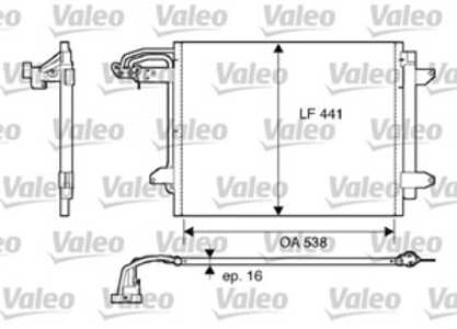 Kondensor, klimatanläggning, vw caddy minibus,  minivan iii, caddy skåp/stor limousine iii, touran, 1T0820411A, 1T0820411B, 1T0