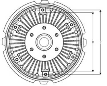 Koppling, kylarfläkt, ford transit buss, transit skåp, 4860431, 8C168C617AB