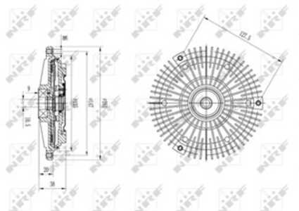 Koppling, kylarfläkt, opel frontera a, omega a, omega a kombi, senator b, 1340170, 64 11 6 996 208, 64 11 6 996 209, 64 11 9 36