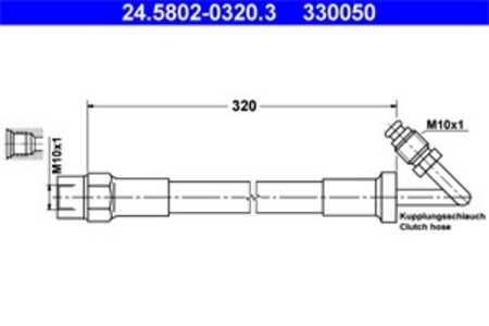 Kopplingsslang, bmw 3 [e30], 3 cabriolet [e30], 3 touring [e30], 5 [e28], 6 [e24], z1 roadster, 21 52 1 152 581, 21 52 1 152 58