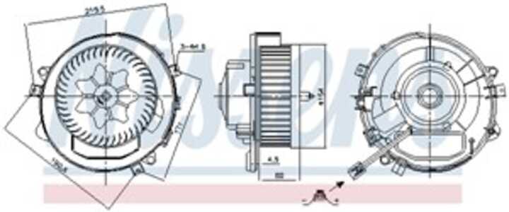 Kupéfläkt, Fram, audi,seat,skoda,vw, 5Q2819021, 5Q2819021B, 5Q2819021C