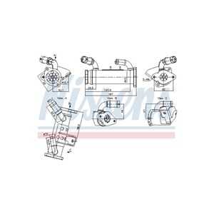 Kylare, avgasåterföring, Vänster, land rover range rover iii, range rover sport i, 6H4Q9F464CB, LR003857