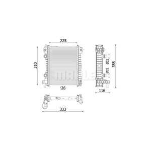 Kylare, motorkylning, Höger fram, alfa romeo giulia, stelvio, 50533806, 50540153