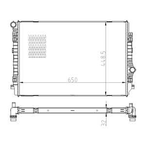 Kylare, motorkylning, Vänster, audi,seat,skoda,vw, 5Q0121251CN, 5Q0121251EN, 5Q0121251HM